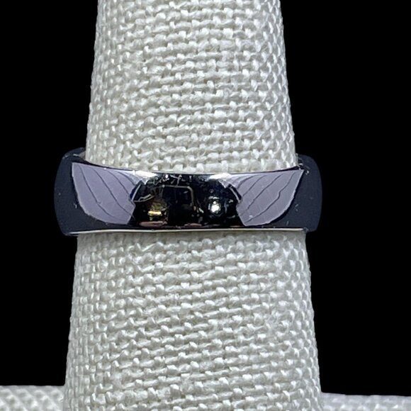 Lia Sophia Blue Green Inlay Ring Silver Tone Crystal Accent Modern Statement Chi - Picture 6 of 10